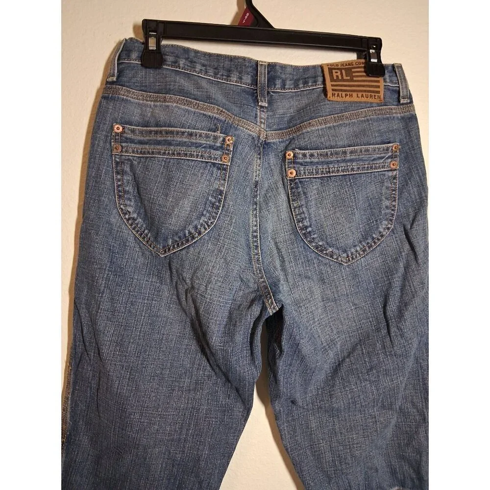 Ralph Lauren Denim Blue Jeans Cropped Pamela Women's Size 8 - Picture 4 of 7